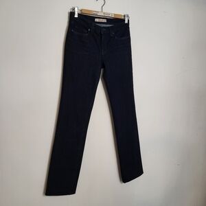 J Brand Dark Low Rise Wash Straight Leg Four Way Stretch Jeans Blue Size 25